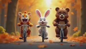 Мультик-Песенка – Весёлые Зверята на Велосипедах! 🐻🐇🐯 _ Для Малышей