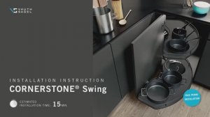 Установка системы для угловых шкафов CORNERSTONE® Swing Installation