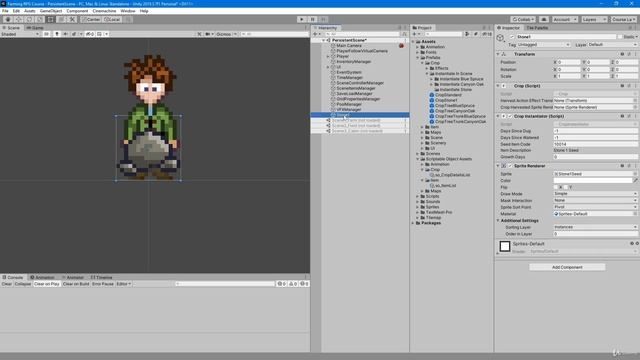 68 - Creating Breakable Stones - Unity 2D Game Developer Course Farming RPG смотреть онлайн