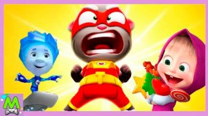 Говорящий Том vs Маша и Медведь vs Фиксики.Супергерой против Героев Мультиков.Кто Быстрее и Сильнее