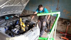 снял мотор субару форестер