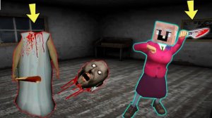 GRANDPA СТАЛ ЗЛОЙ УЧИЛКОЙ МИСС ТИ MISS T И ЗАТРОЛИЛ БАБКУ ГРЕННИ В МАЙНКРАФТ   НУБИК GRANNY ЛОВУШКА