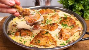 ГОТОВИТСЯ ПРОСТО, а вкус — просто волшебный! Курица с Грибами в сливочном соусе!