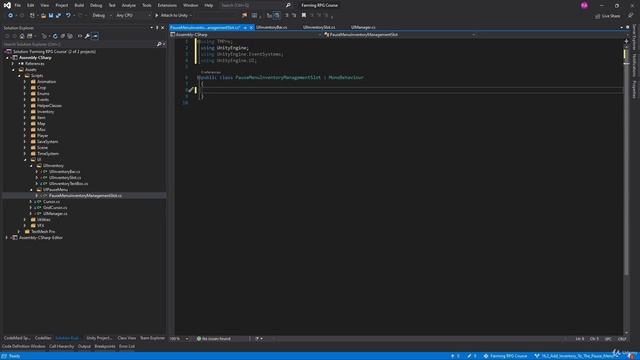 72 - Add Inventory To The Pause Menu - Unity 2D Game Developer Course Farming RPG смотреть онлайн