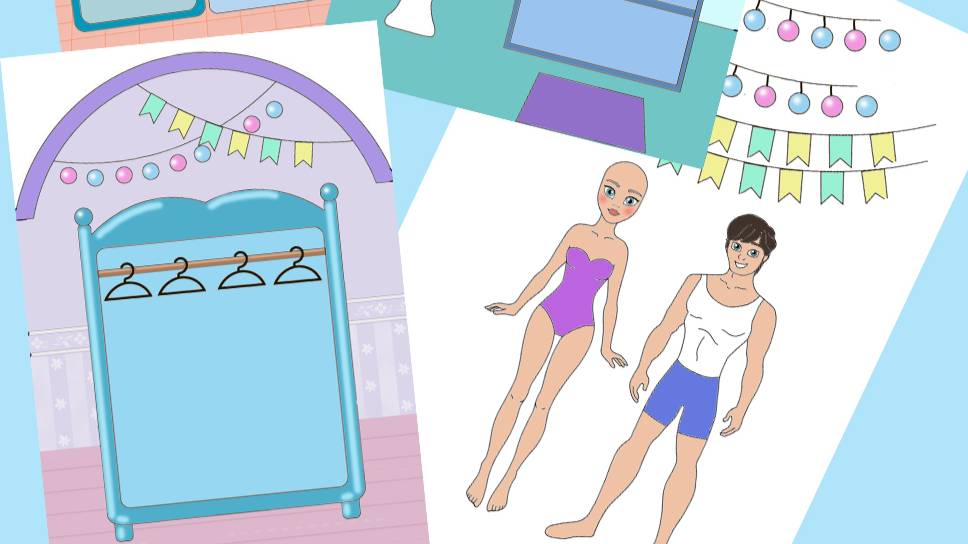 Туториал Как сделать бумажный домик для куклы | Бумажная кукла СХЕМЫ