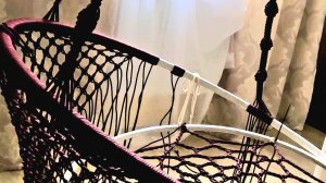 Ч1. Бургундский релакс: Кресло-гамак макраме своими руками