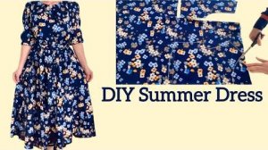 Крой и пошив летнего платья с рукавами-фонарик