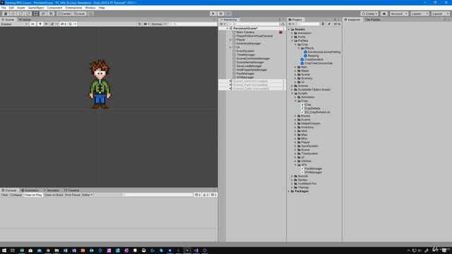 64 - Falling Leaves Effect When Chopping - Unity 2D Game Developer Course Farming RPG смотреть онлайн