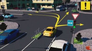 По какой траектории можно продолжить движение?Билеты и задачи пдд!