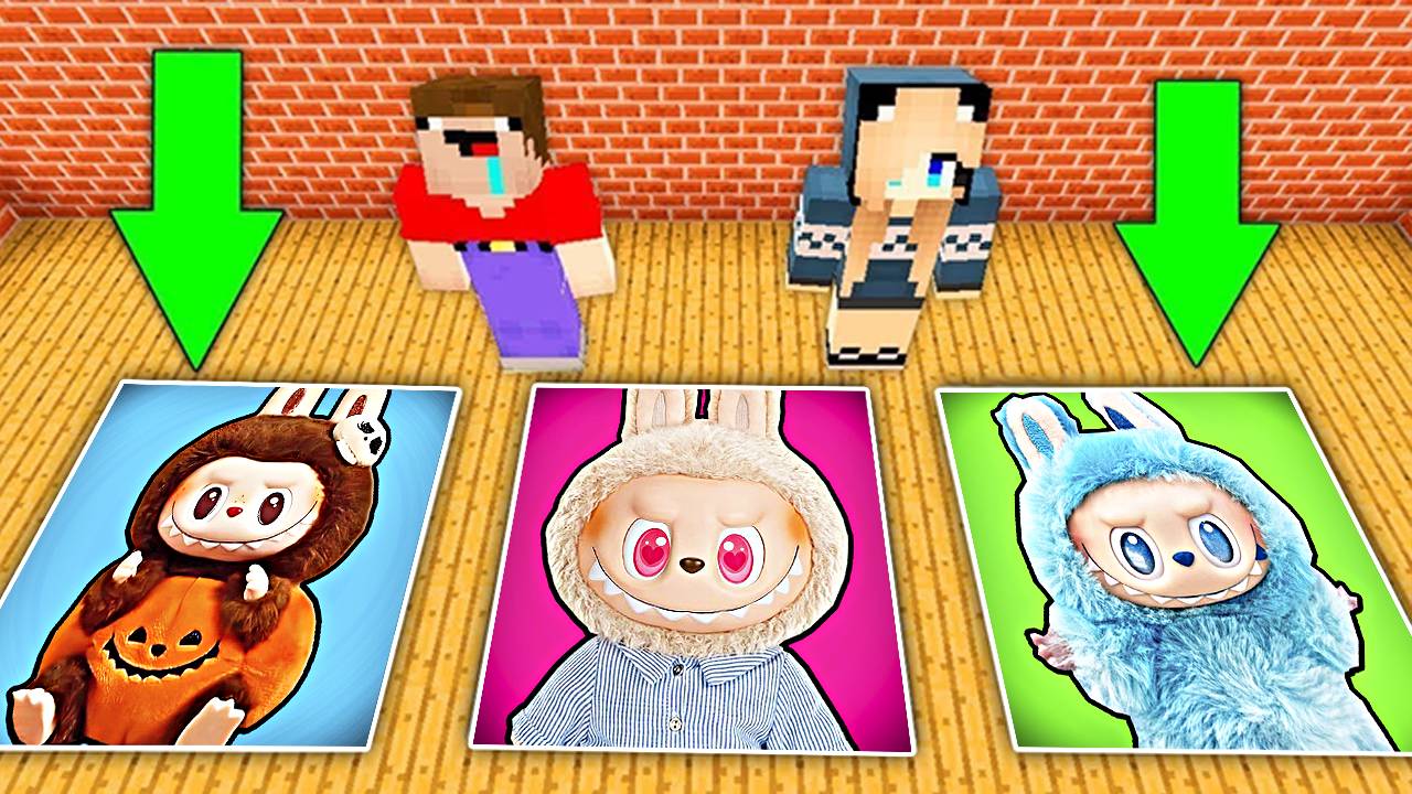 НУБ И ДЕВУШКА ПРО НАШЛИ НОВЫЕ ЯМЫ МОНСТРОВ ЛАБУБУ В МАЙНКРАФТ смотреть онлайн