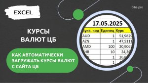 $ Обзор урока "Как подгружать курс валют с сайта ЦБ в Excel автоматом. Урок по шагам."
