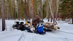 ВЕЗЁМ БОЧКУ ДЛЯ ПРИВАДЫ НА МЕДВЕДЯ.ИСПЫТЫВАЕМ НОВЫЙ КАРАКАТ ПО ГЛУБОКОМУ СНЕГУ В МАРТЕ.