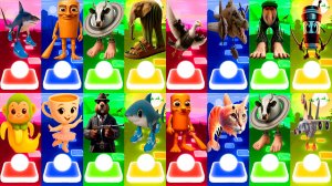 МЕГАМИКС ТРАЛАЛЕРО ТРАЛАЛА 🆚 ТУН ТУН ТУН САХУР 🆚 ДРУГИЕ БРЕЙНРОТ МЕМЫ | Tiles Hop №9-12