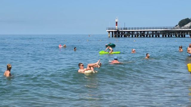 Что за грязь плавает в море на пляже Дагомыс? 27 июня 2025 Пляж Дагомыс