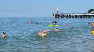 Что за грязь плавает в море на пляже Дагомыс? 27 июня 2025 Пляж Дагомыс