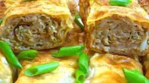 ФАРШ+ЛАВАШ. Вкусный Перекус на Скорую Руку. ТРУБОЧКИ из ЛАВАША и ФАРША