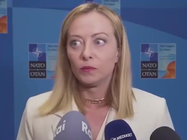 Премьер-министр Италии Джорджа Мелони на саммите НАТО нашла салфетку Макрона. смотреть онлайн