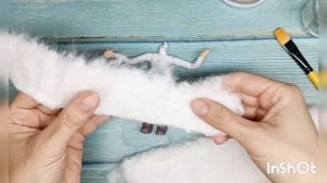 Бабуся Ягуся, ватная игрушка. Часть 2 - валеночки и объемная нижняя юбка