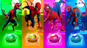 КОМАНДА ДИНОЗАВРОВ ЧЕЛОВЕКОВ ПАУКОВ | МУЛЬТФИЛЬМЫ ДИНОЗАВРЫ в Tiles Hop 98 серия