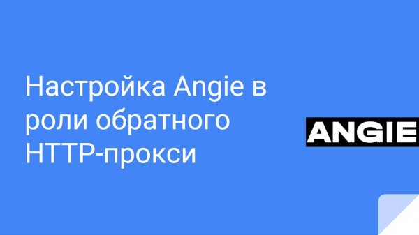 Настройка Angie в роли обратного HTTP-прокси