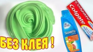 2 Слайма без клея. Как сделать слайм без клея