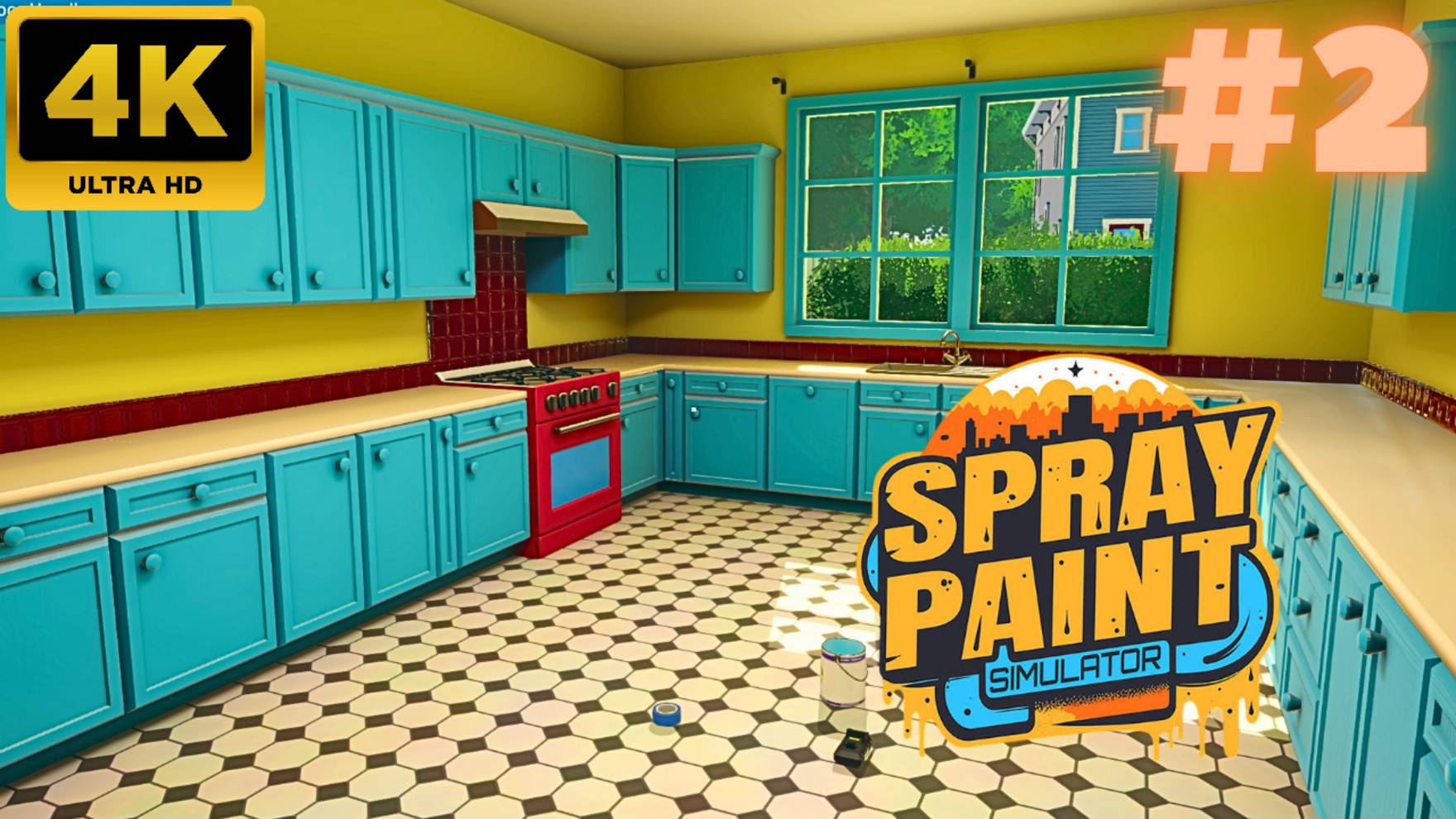 Spray Paint Simulator: Tonys Kitchen #2 (4K)
