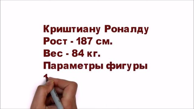 Криштиану Роналду, вес, рост, параметры фигуры. смотреть онлайн