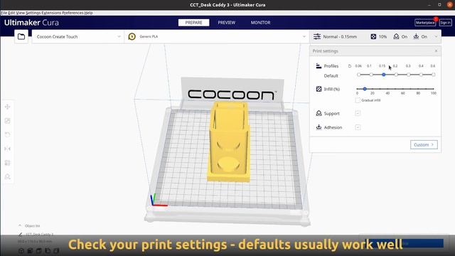 Преобразование файла STL в G-code с помощью CURA смотреть онлайн
