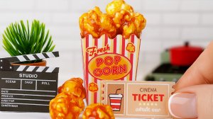 Мини Карамельный Попкорн | Миниатюрная Еда  | Мини Кухня