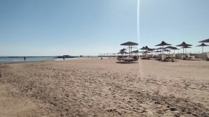 ОБЗОР ПЛЯЖА ОТЕЛЯ LONG BEACH RESORT. УТРО. ОТЛИВ. ХУРГАДА , ИЮНЬ 2025.