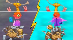 Монстры из Островка Механики vs. Эфирные Острова (My Singing Monsters, Мои Поющие Монстры)