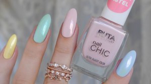 Разноцветные ногти, летний маникюр (обычный лак)