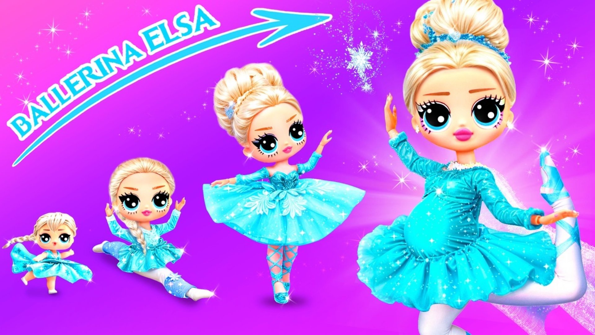 Эльза – балерина! История взросления и танцевальные поделки для ЛОЛ ОМГ смотреть онлайн