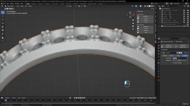40. 5.2-Boolean operations, remesh and decimate смотреть онлайн