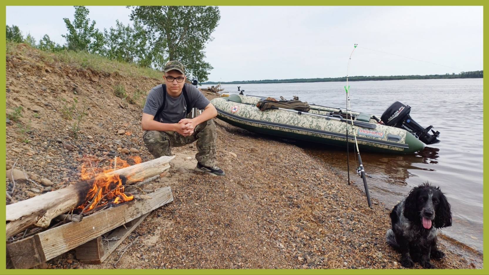 С сыном на реку Обь. Рыбалка на донки. смотреть онлайн