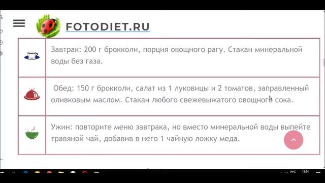 Диета на брокколи - профилактика рака. смотреть онлайн