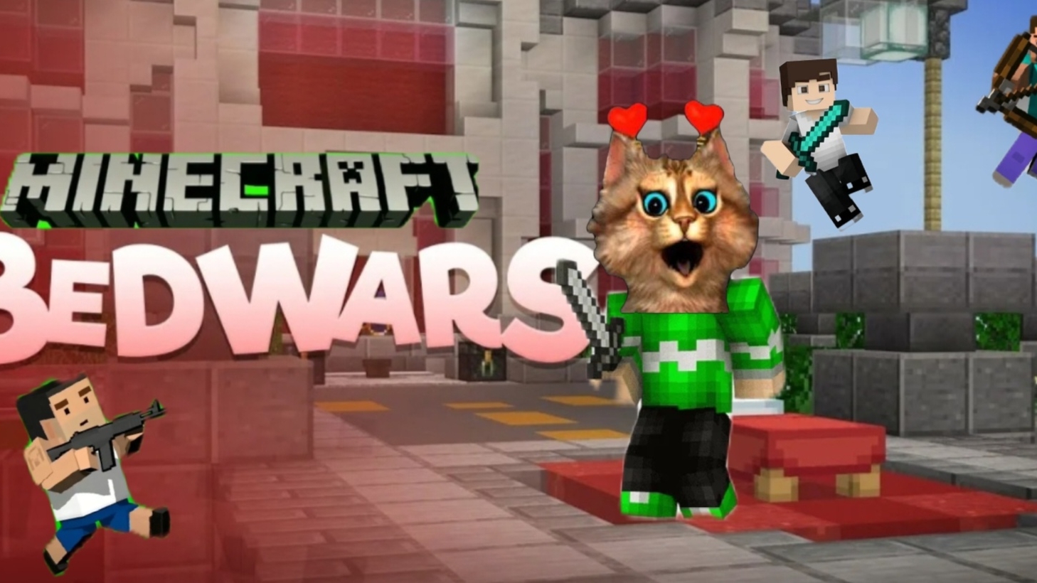 Майнкрафт но бедварса с игроками! #смешныевидео #майнкрафт #веселыекоты #мемы #кот #зомби