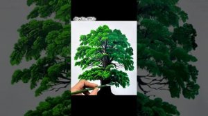 Как нарисовать зелёное дерево