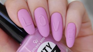 Маникюр объёмные буквы, объёмный дизайн ногтей (обычный лак)