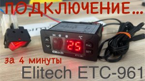 Подключение контроллера за 4 минуты. Elitech ETC-961 (инструкция)