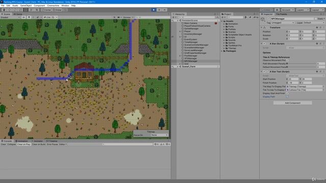 87 - Priority Paths And Obstacles - Unity 2D Game Developer Course Farming RPG смотреть онлайн