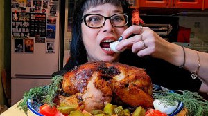 Мукбанг | Запечённая курочка по-Галчонски | Обжор Асмр