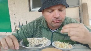 МУКБАНГ пельмени/обжор/обед/еда на видео/перекус/ням