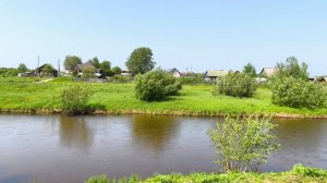 Набережная в Соликамске летом.