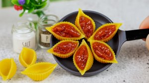Очень Вкусные Фаршированные Мини Ракушки 🐚😋 Мини Еда 😍Мини Кухня 🤩