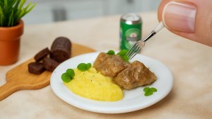 Приготовила Самый Маленький Бефстроганов в Мире! 🤩 Мини Кухня 😍