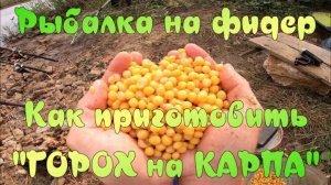 Рыбалка на фидер. Как приготовить "ГОРОХ на КАРПА".