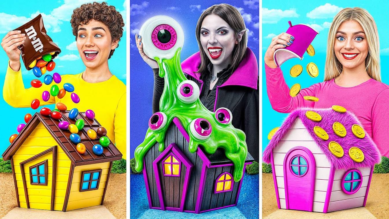 Домики Одного Цвета Челлендж с Вампиром | Смешные Cитуации смотреть онлайн