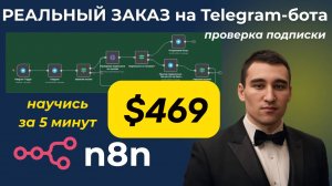 Как сделать Telegram-бота для проверки подписки за 5 минут в n8n!