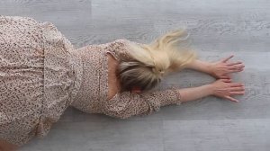 Yoga and Stretching in Summer Dress